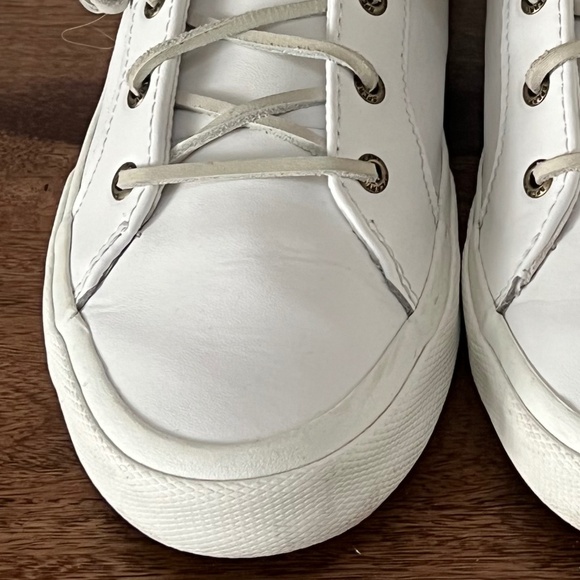 Sperry Pier Wave LTT White Leather Lace Up Sneakers Sz9 - Picture 3 of 13
